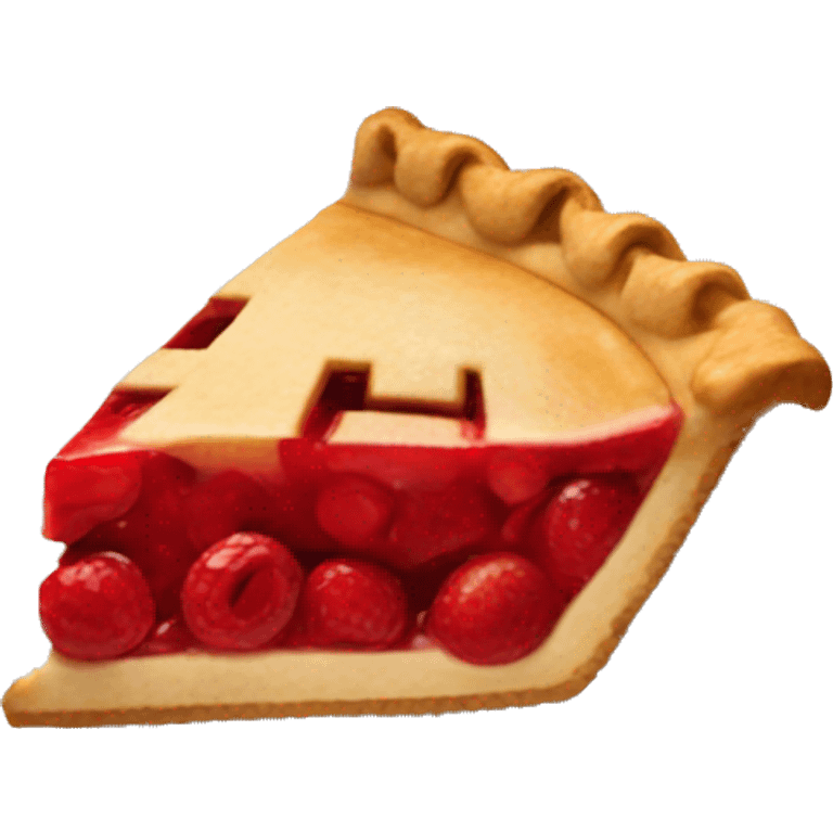 Red filling pie slice  emoji