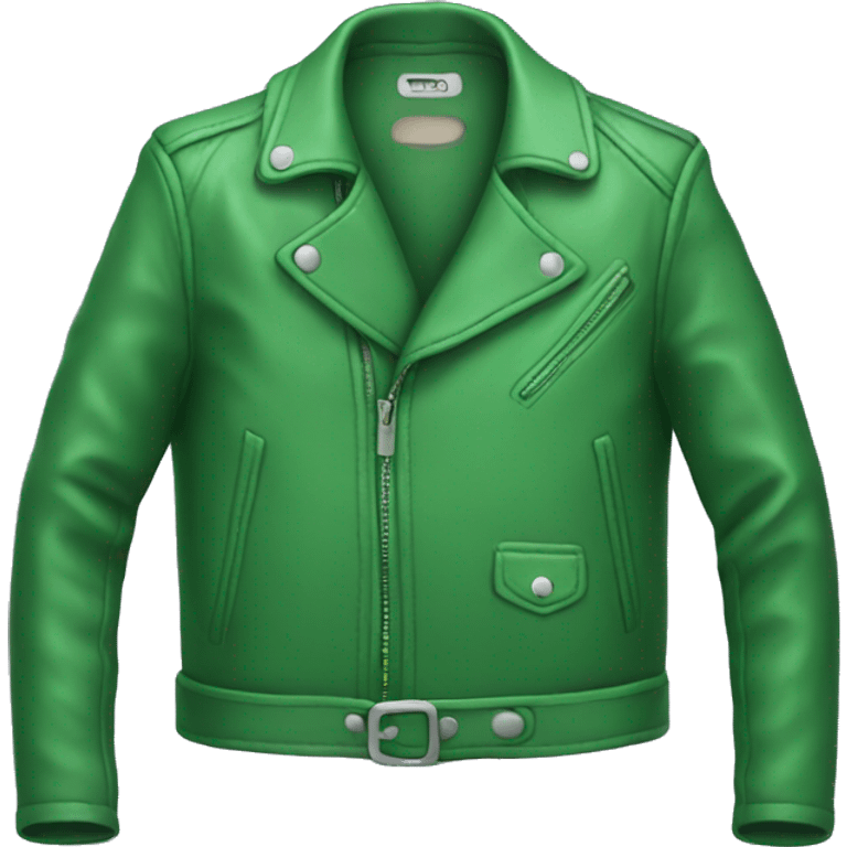 Green leather Jacket  emoji