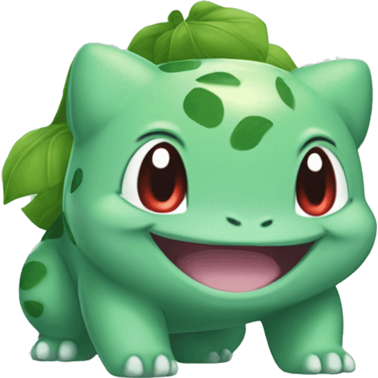 Happy bulbasaur emoji