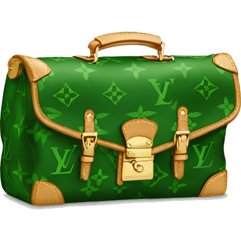 Louis Vuitton bag green emoji