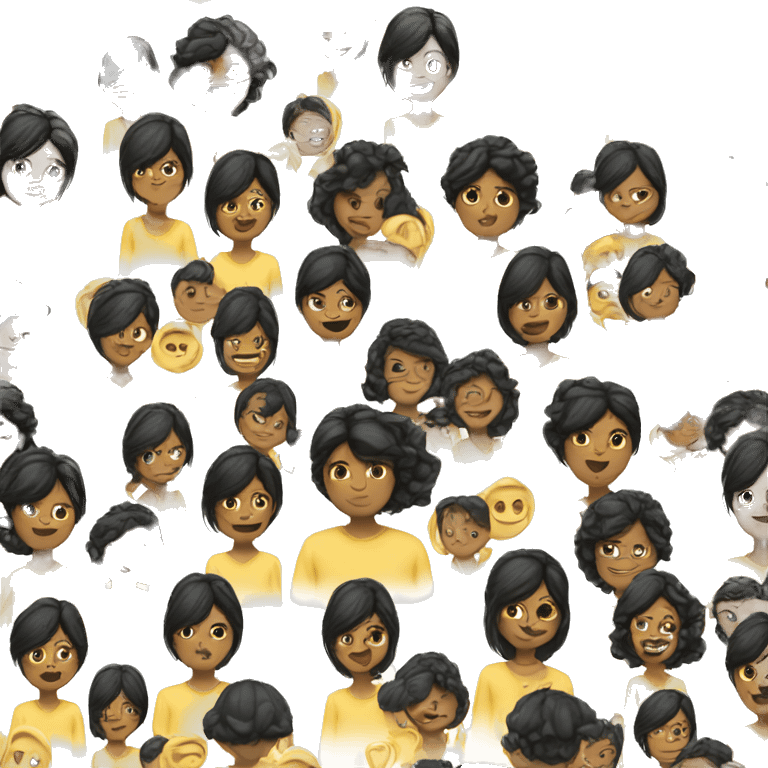 Girl with black hair  emoji