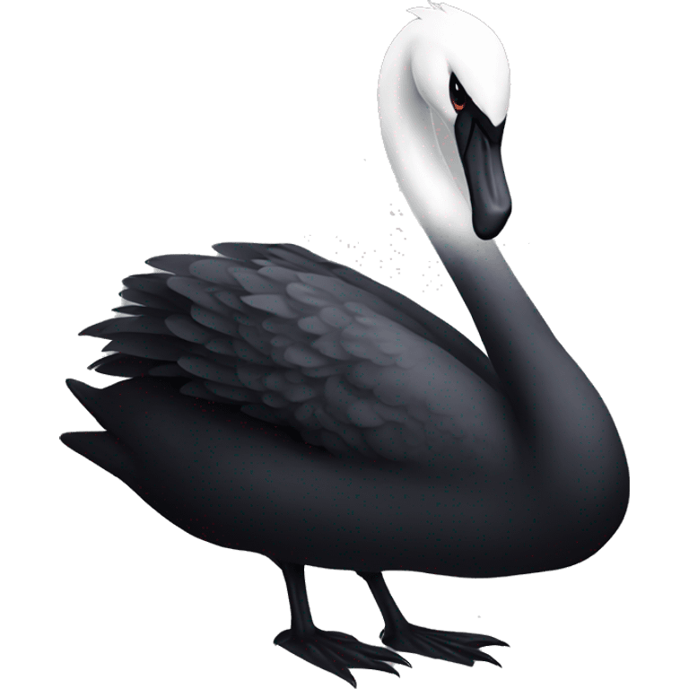 goth swan  emoji