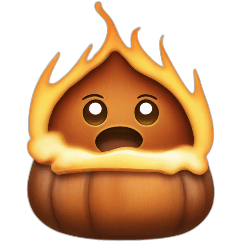 Chestnut roasting emoji