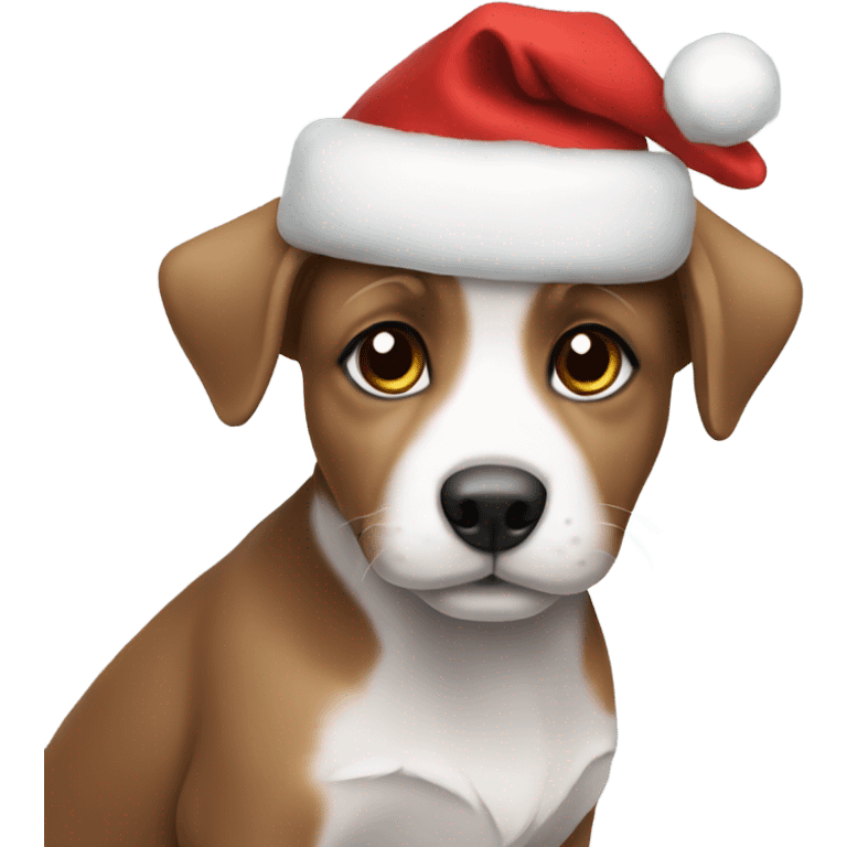 Christmas puppy emoji