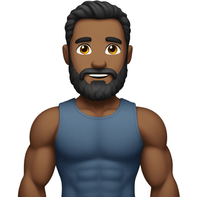 Muscular husband with the beard  emoji