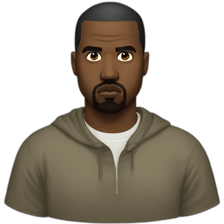 kanye west looking dead serious emoji