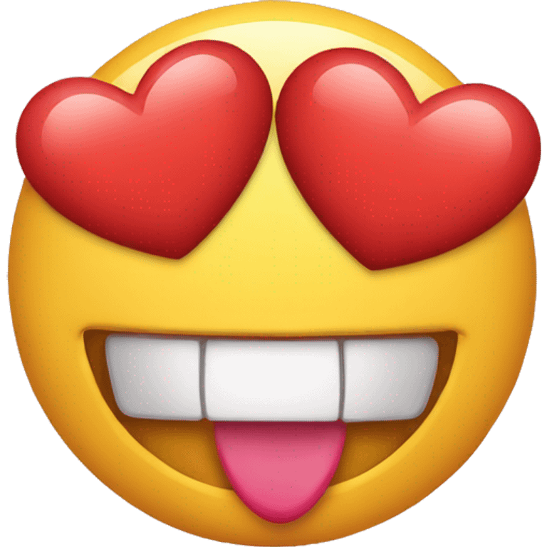 Emoji Face with a heart emoji instead of mouth emoji