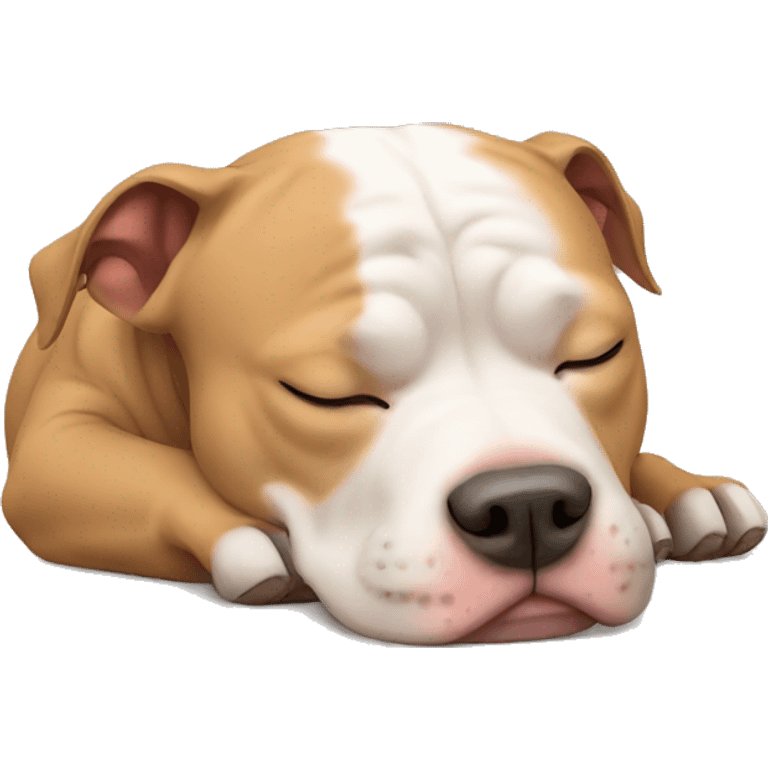 Pitbull sleeping emoji