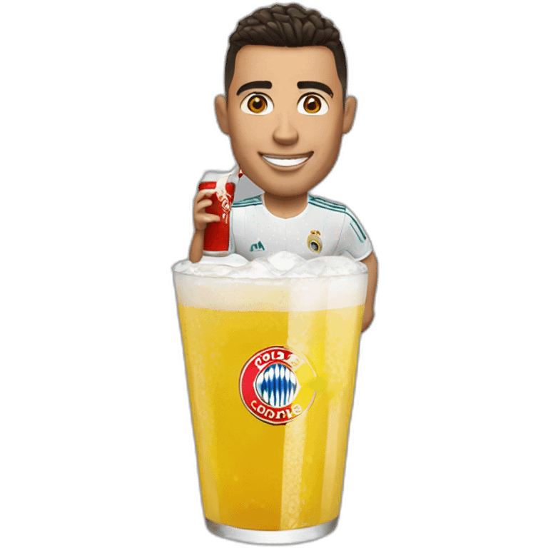 Ronaldo drink coca emoji