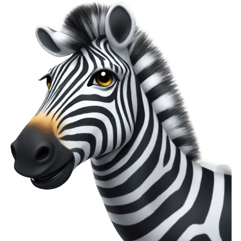 Zebra blowing bubbles  emoji