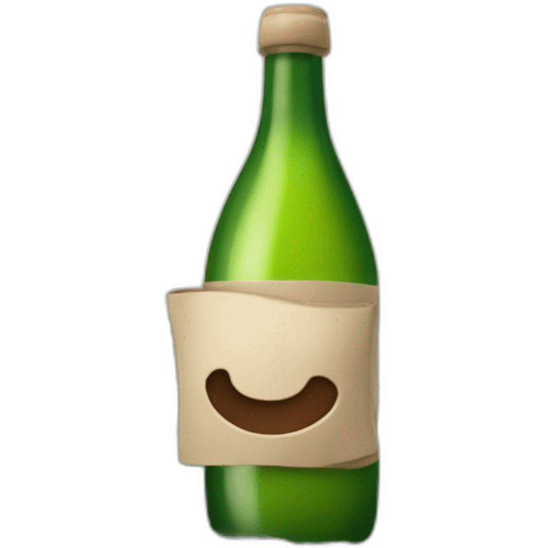 Bouteille à la mer avec un parchemin dedans emoji