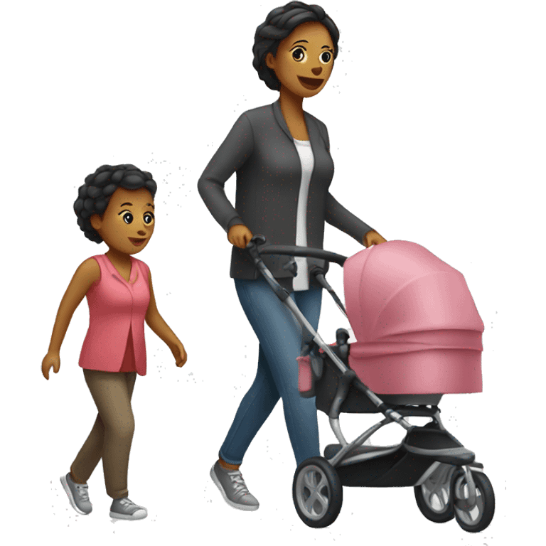 mom with a stroller emoji