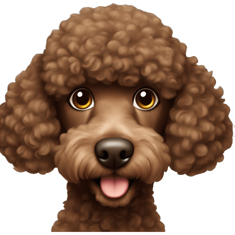 Medium size Brown Poodle emoji