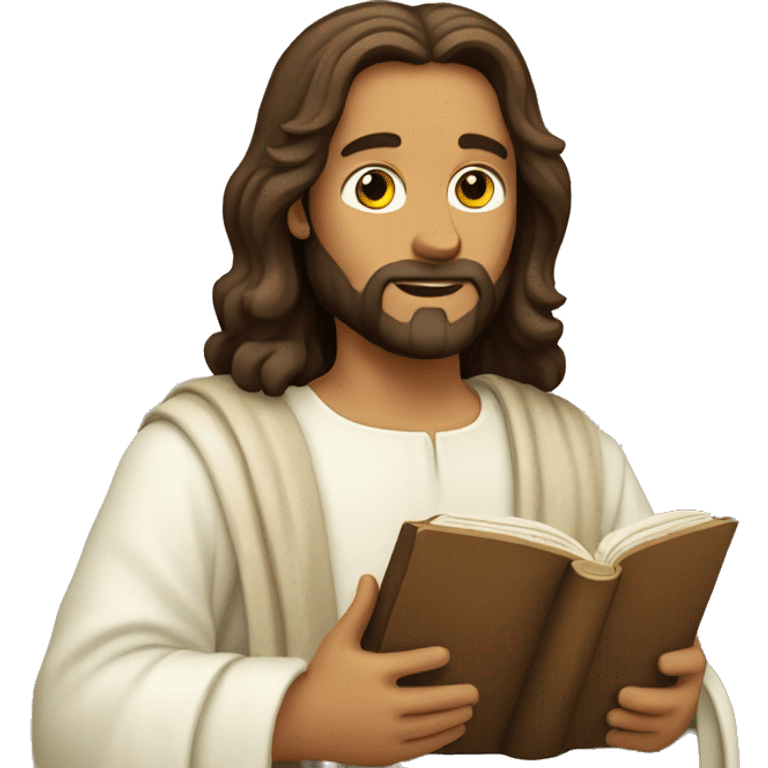 Jesus Christ holding bible  emoji