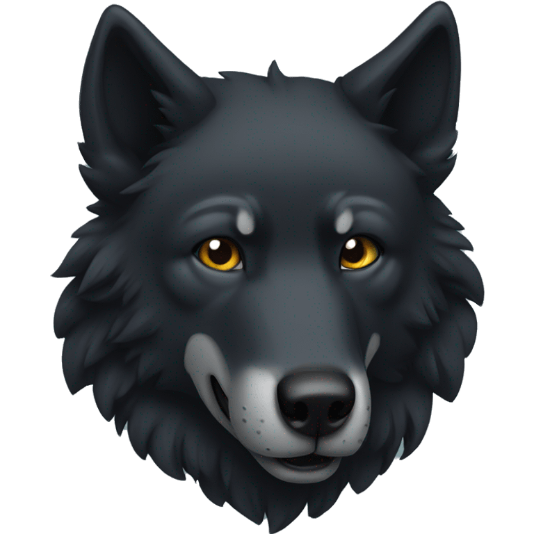 Black wolf emoji