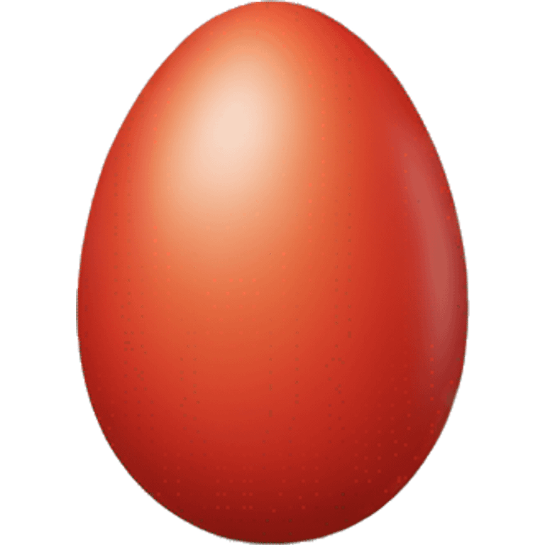 Red egg without any face emoji