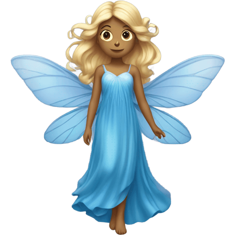 fairy with blue dress emoji