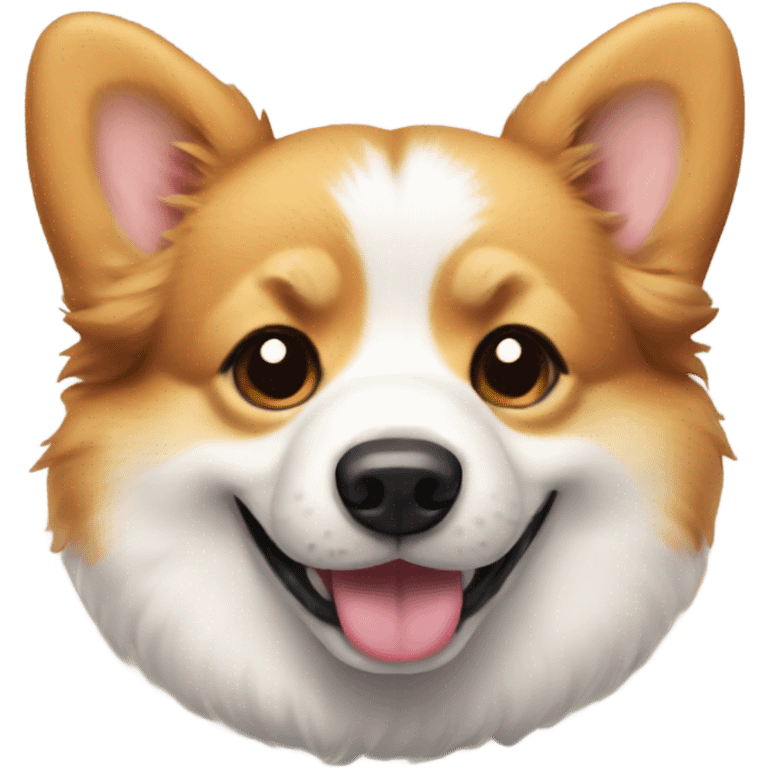 Cute fluffy corgi emoji