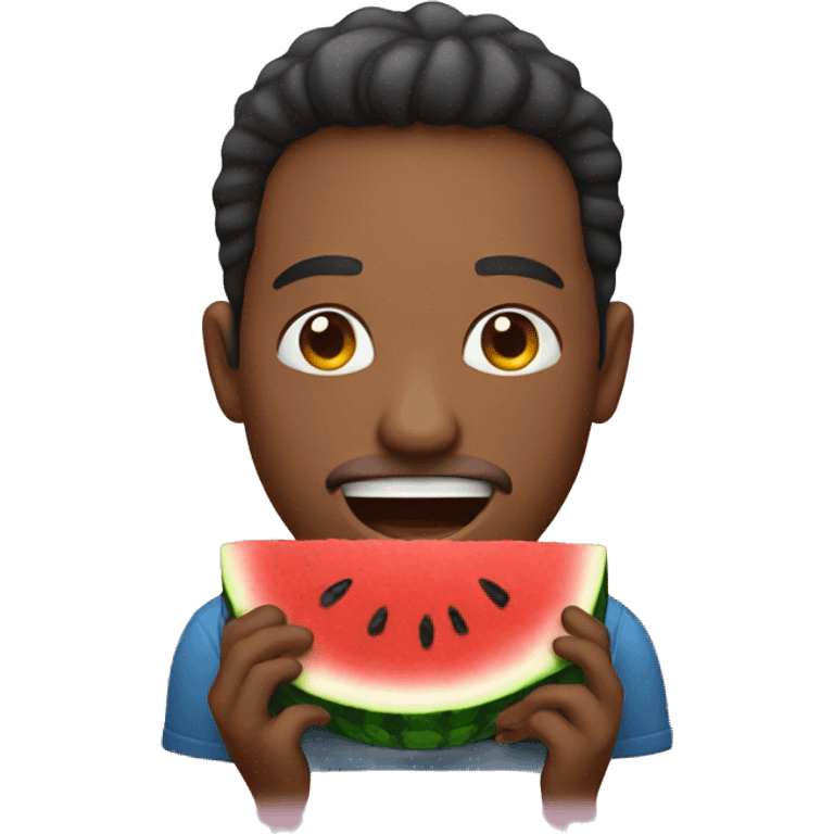 Man eating watermelon  emoji