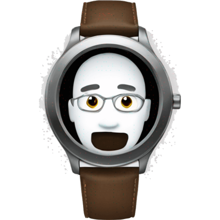 Watch faced man emoji