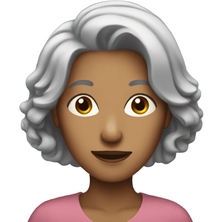 Woman with Gray hair emoji