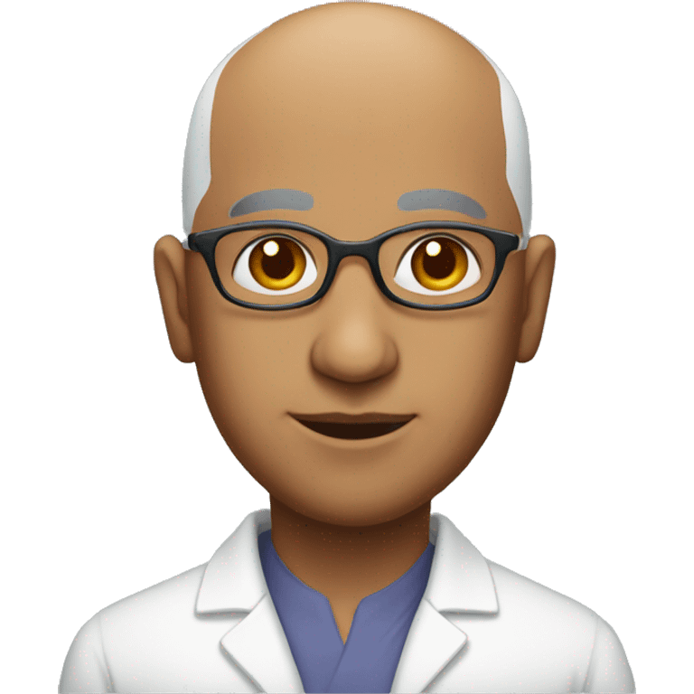 bald Indian physican with glasses emoji