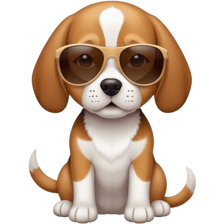 Beagle with sunglasses emoji