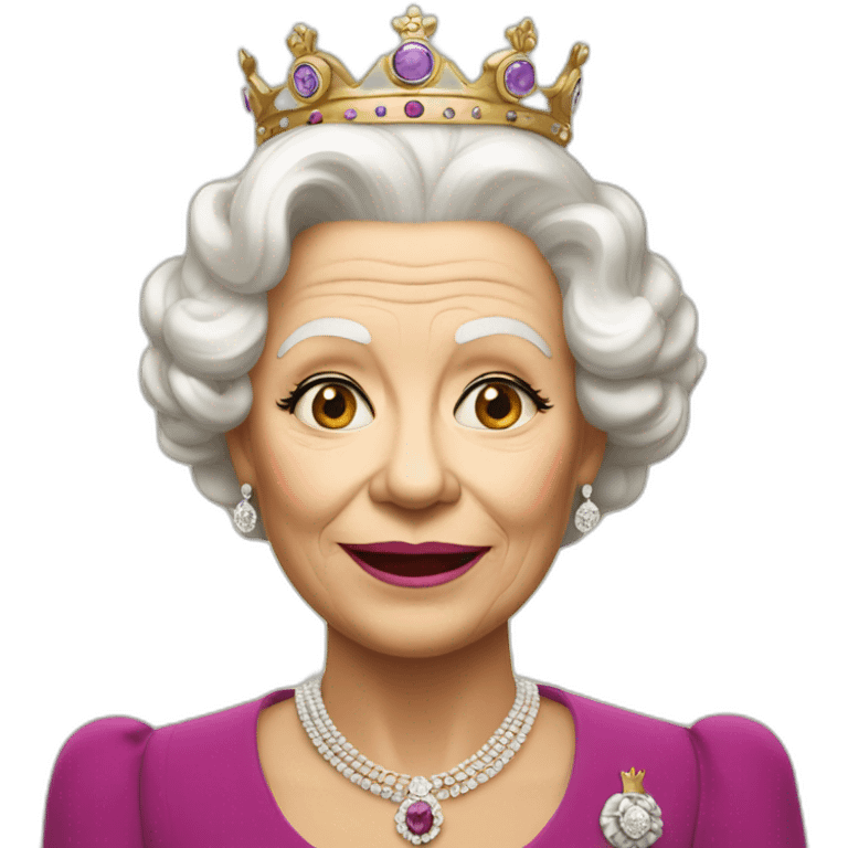 The queen with ref eyes emoji