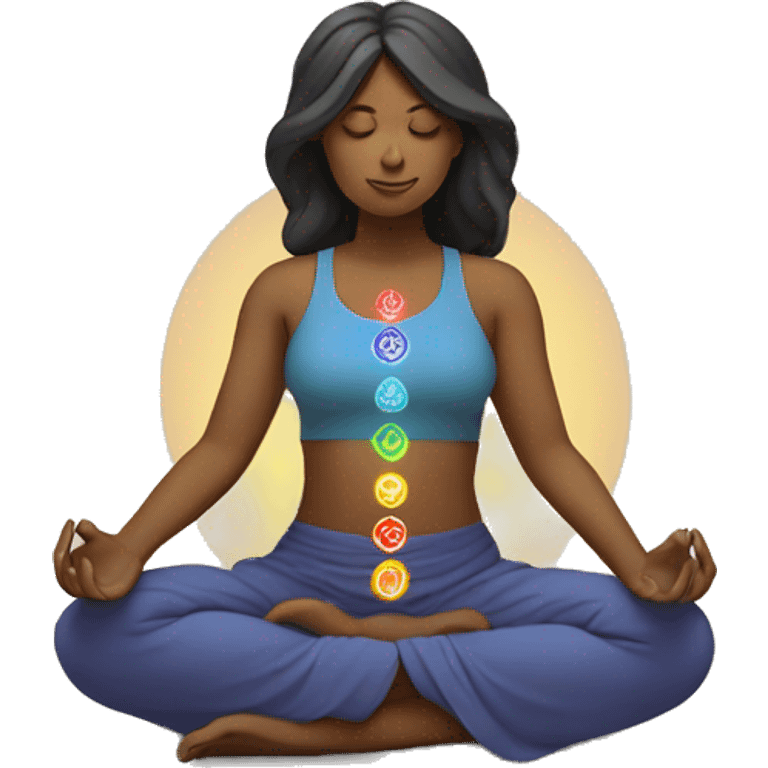 Chakra woman meditating  emoji