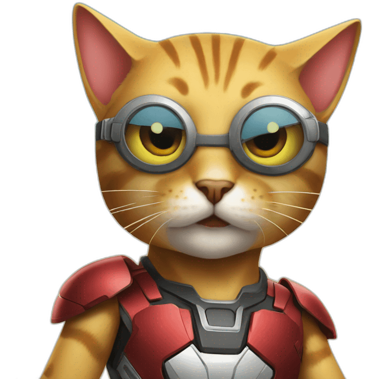 ironman cat at beach emoji