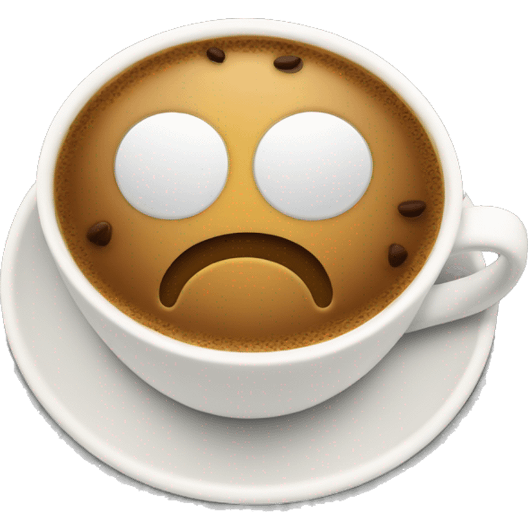 Café en una taza rosita emoji