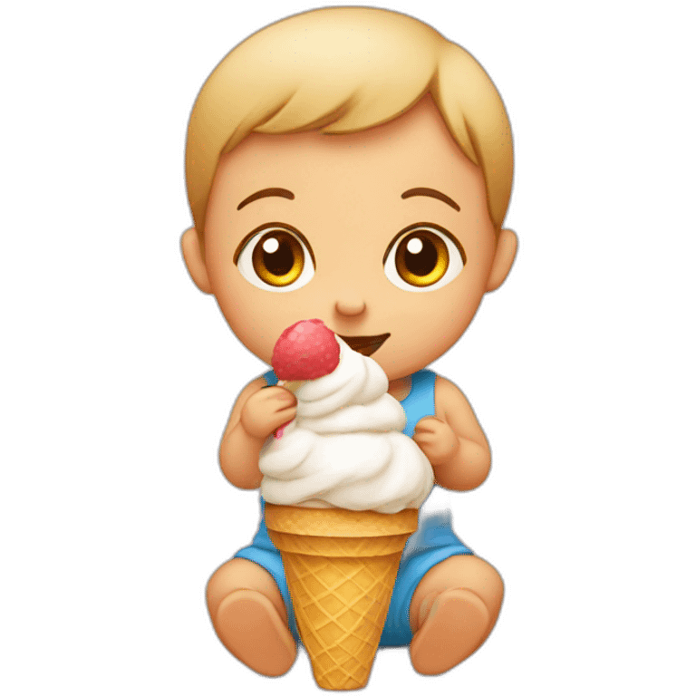 baby eat icecream emoji