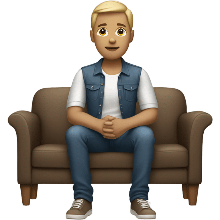 white guy sitting on couch emoji