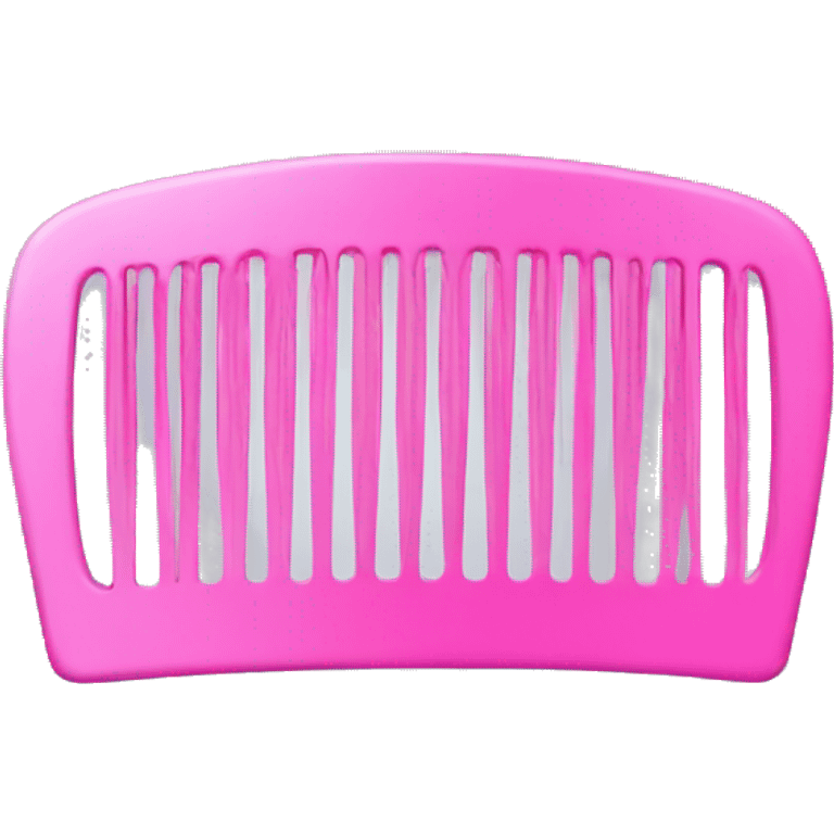 Pink comb with star ios style emoji