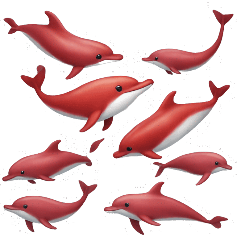 Red dolphin  emoji