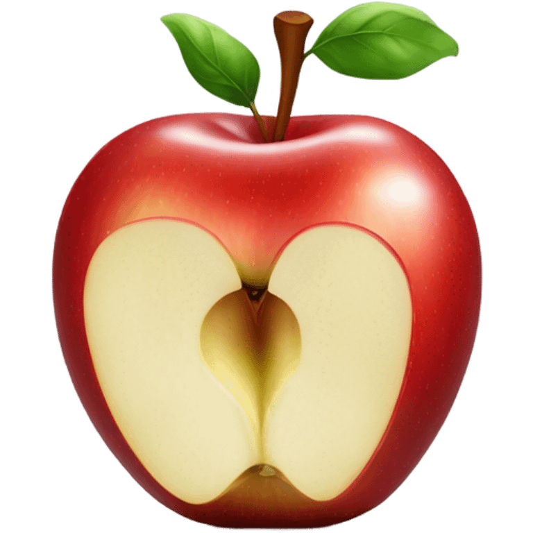 Apple eating an apple emoji