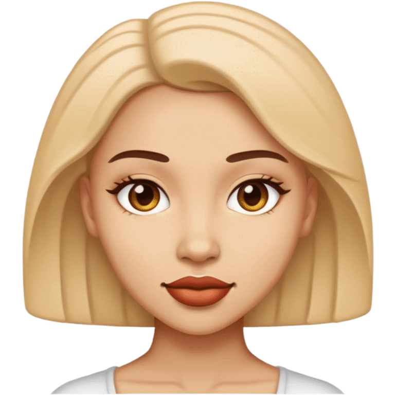 A woman and a  emoji