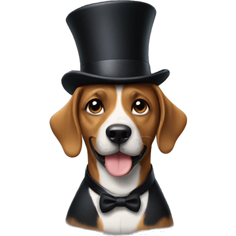 Dog with tophat emoji