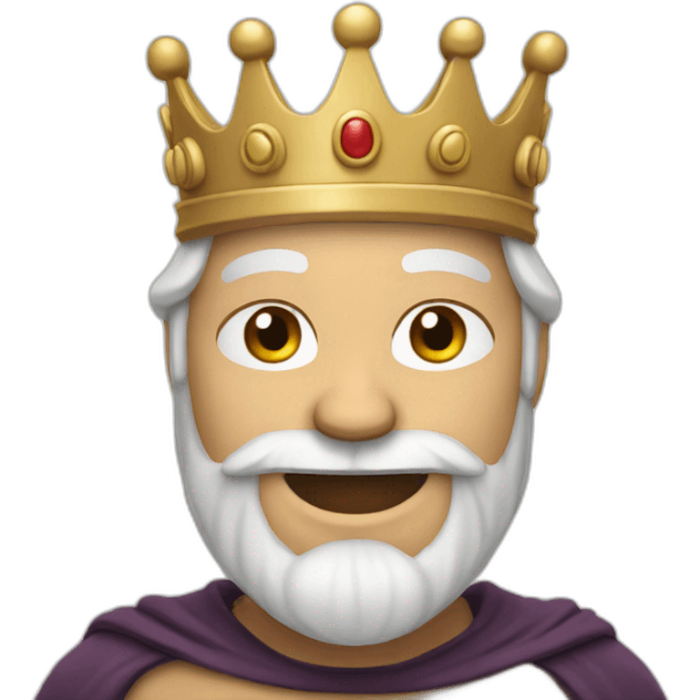 white king with muscles and a white beard smiling emoji