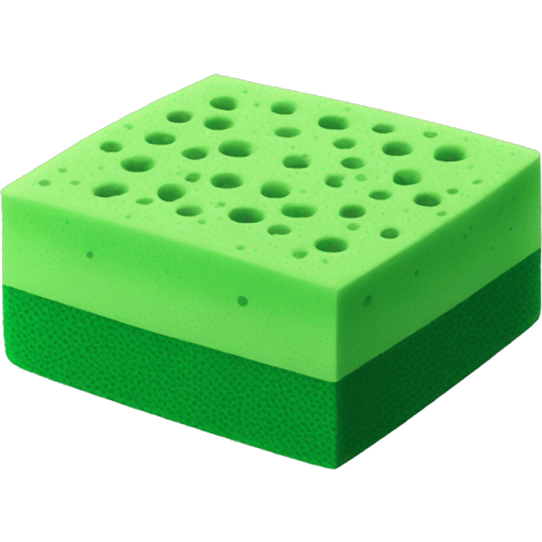 green flat square dish sponge emoji