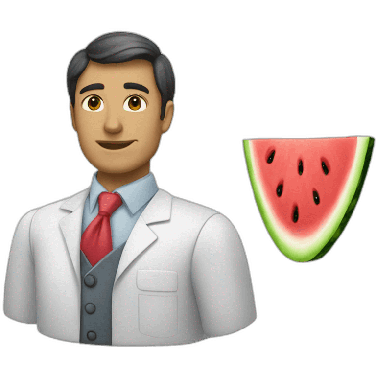 watermelon white collar worker emoji