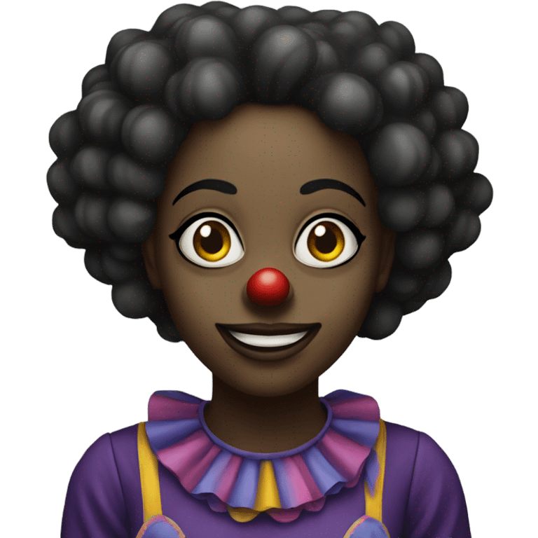 Female black clown emoji