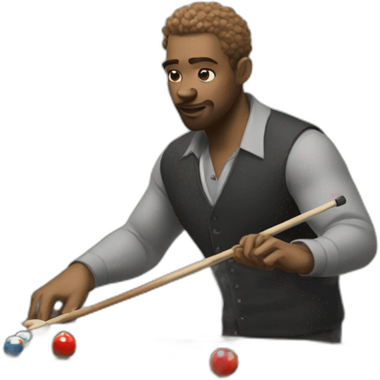 Hench Andy playing pool emoji