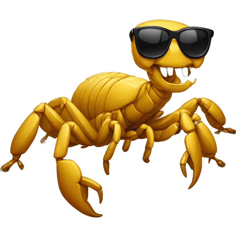 Scorpion with sunglasses emoji