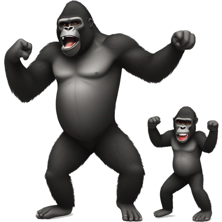 Gorilla dancing salsa emoji