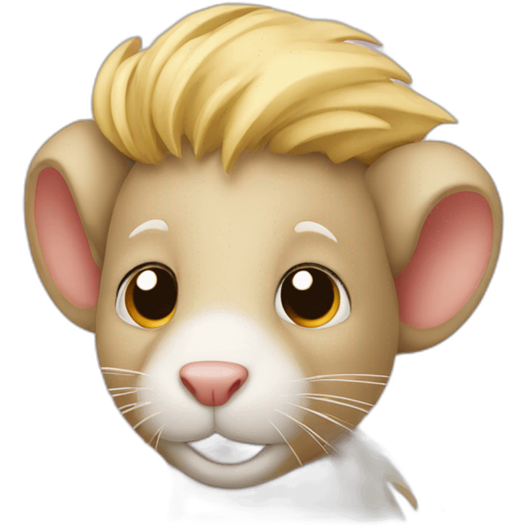 Rat with blond hair emoji