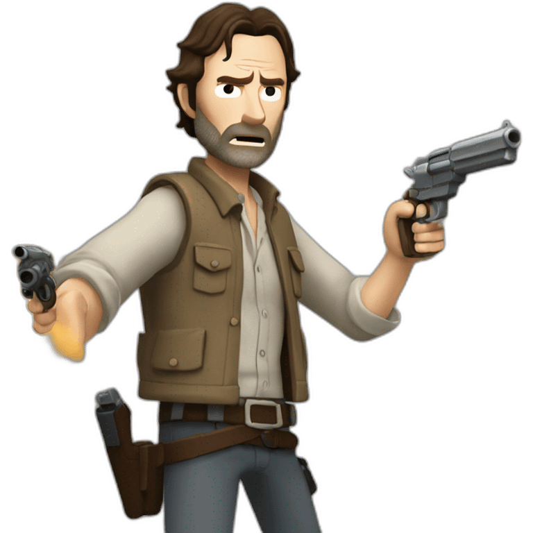 Rick grimes shooting à zombies  emoji