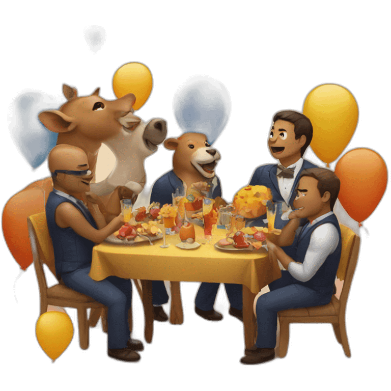 Party with capibaras emoji