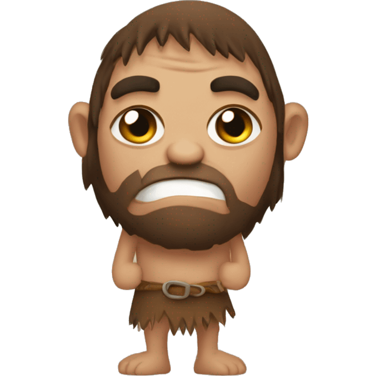 Cro-Magnon with broken theet emoji