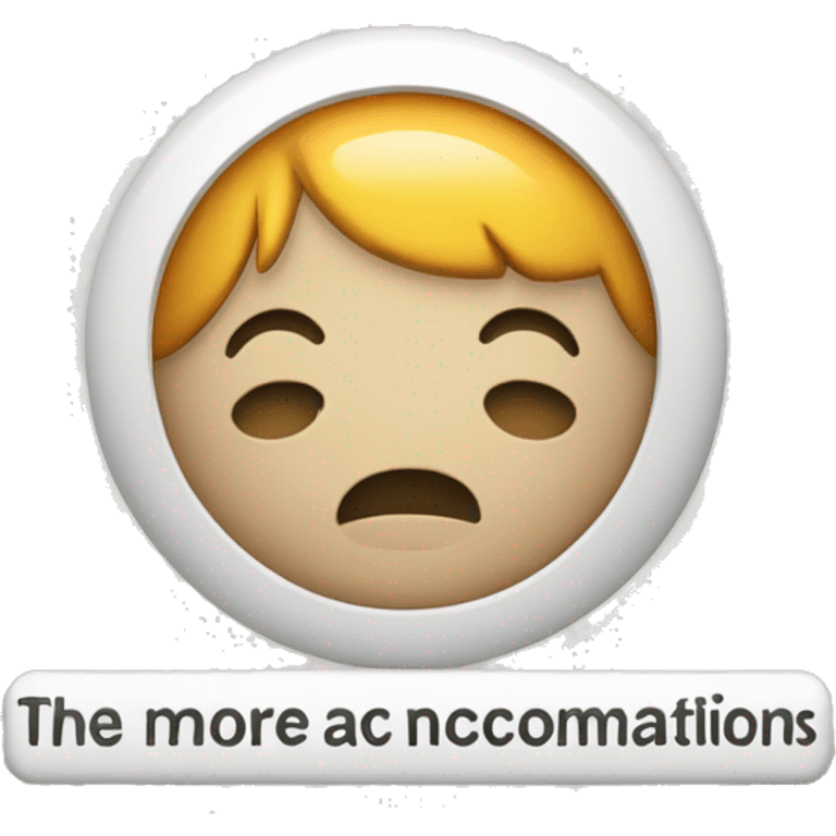 a button with the word inside  more accommodations emoji